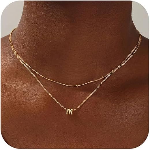 Yoosteel Initial Necklaces for Women